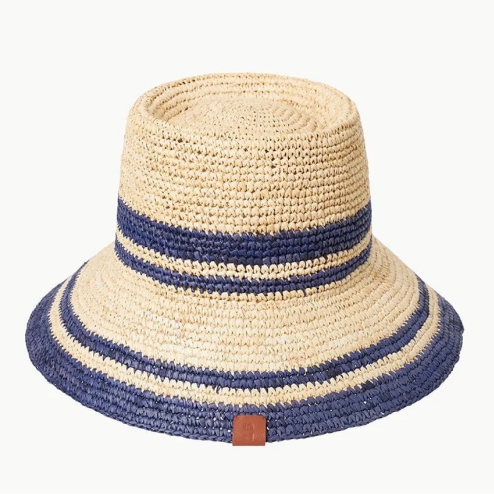 STAUD RITA BUCKET HAT NATURAL NAVY